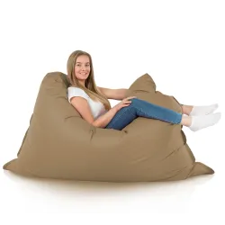 Bej perna fotoliu puf xxl exterior