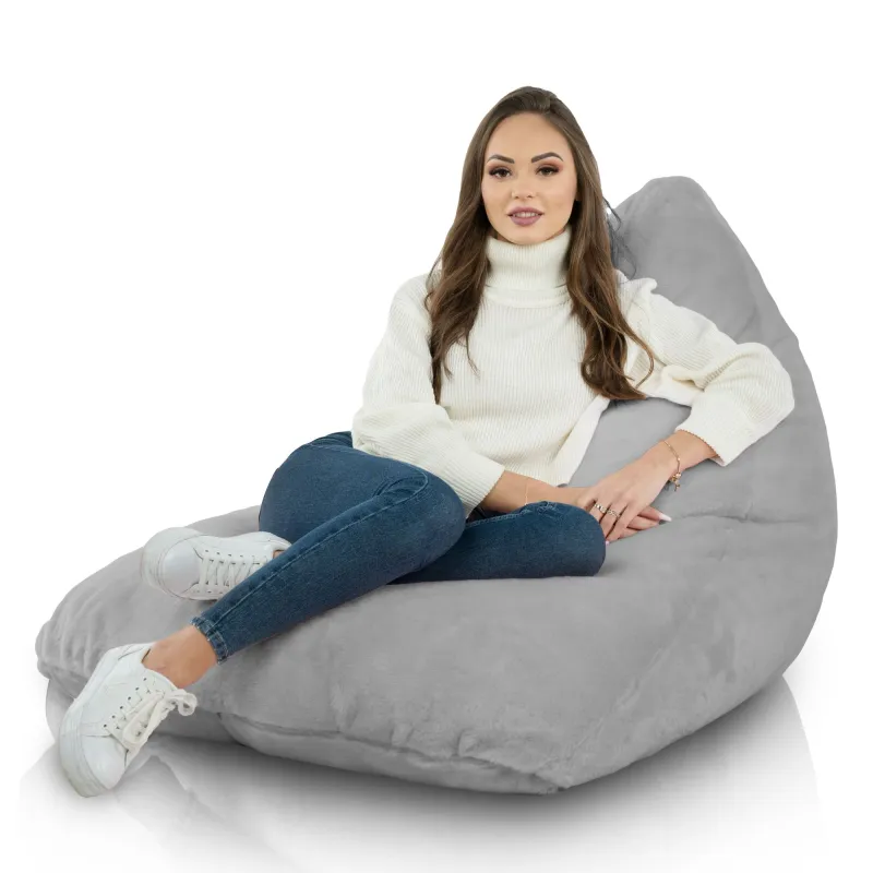 Fotoliu Puf relaxare de podea XL Bermuda - Blană Artificială Yeti – vedere 3