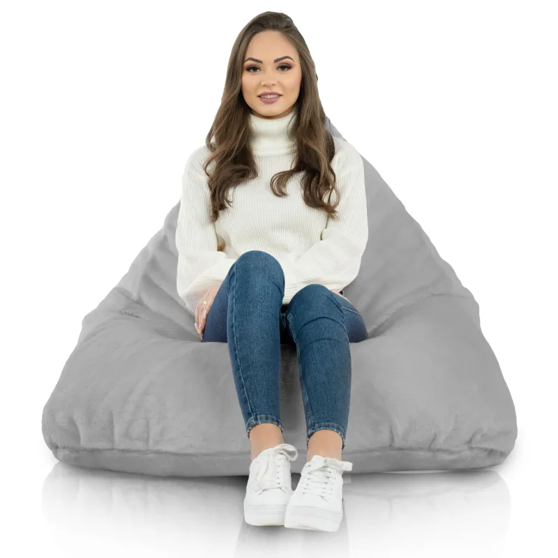Fotoliu Puf relaxare de podea XL Bermuda - Blană Artificială Yeti – vedere 4