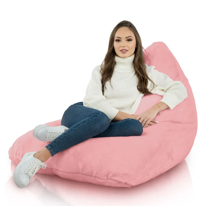 Fotoliu Puf relaxare de podea XL Bermuda - Blană Artificială Yeti – vedere 8