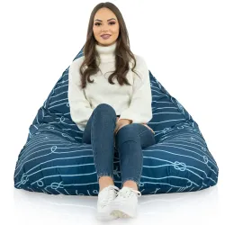 Fotoliu Puf relaxare de podea XL Bermuda - Material Imprimeu Premium – vedere 36