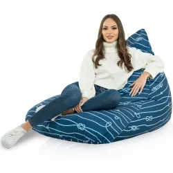 Fotoliu Puf relaxare de podea XL Bermuda - Material Imprimeu Premium – vedere 55