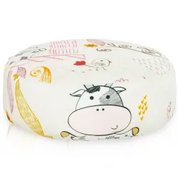 Puf Taburet Suport Picioare Rotund - Material Imprimeu Premium