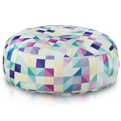 Puf Taburet Suport Picioare Rotund - Material Imprimeu Premium