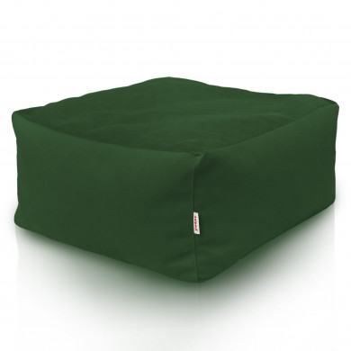 Verde inchis taburet pătrat velvet
