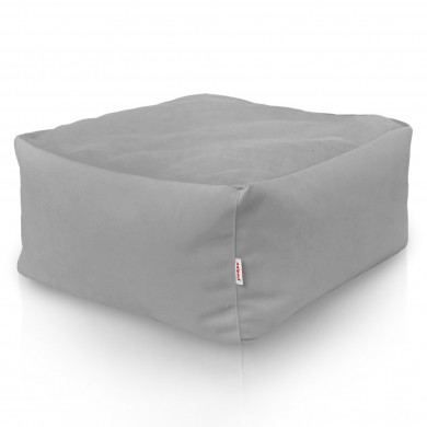Gri deschis taburet pătrat velvet