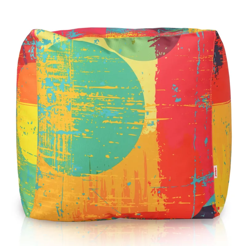 Puf Cub Pătrat - Material Imprimeu Premium – vedere 30