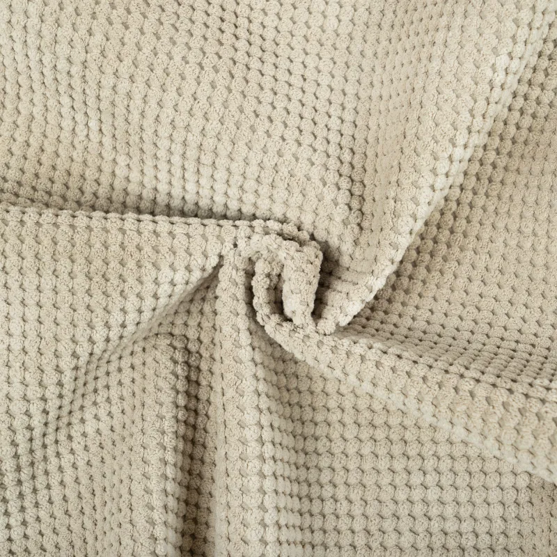 Taburet Beige Dot perfect pentru relaxare in living sau dormitor, confortabil si elegant