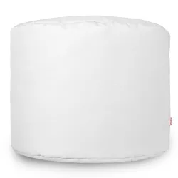 Taburet cilindric alb, perfect pentru decorul modern exterior