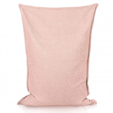 Roz pudra bouclé perna puf XL pentru copii