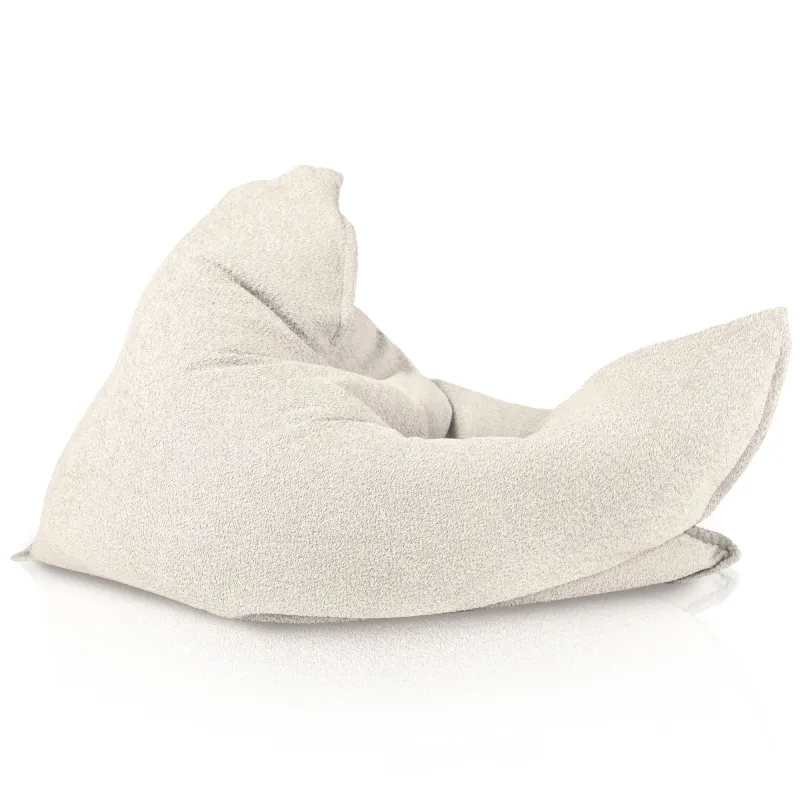 Ecru bouclé perna puf xl pentru copii boucle