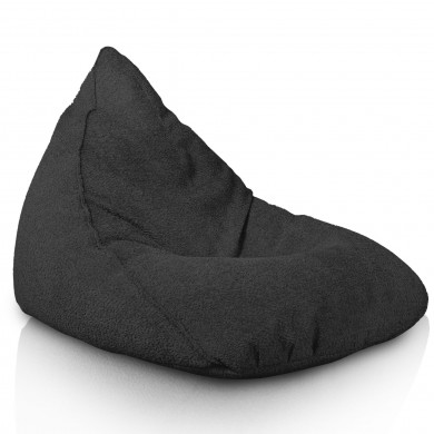 Negru fotoliu puf para bermuda Bouclé