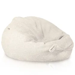 Ecru fotoliu puf para XL bouclé