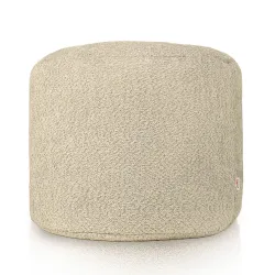 Practic puf cilindru bej, perfect pentru decorarea camerelor