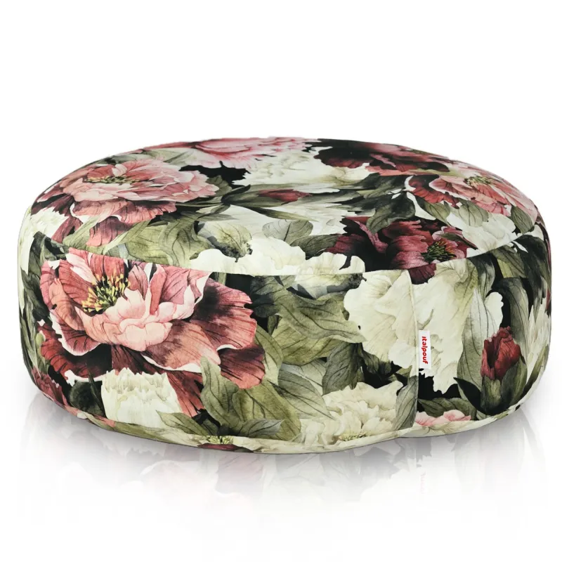 Puf Taburet Suport Picioare Rotund - Material Imprimeu Premium – vedere 6