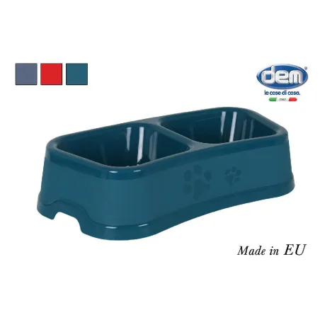 Castron dublu pentru câine 33x18x7.5cm din materiale durabile