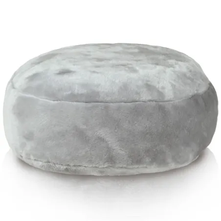 Puf Taburet Suport Picioare Rotund - Blană Artificială Yeti