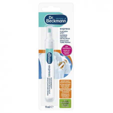 Dr. Beckmann Express stilou de îndepărtare a petelor 9ml, produs eficient pentru îngrijirea textilului