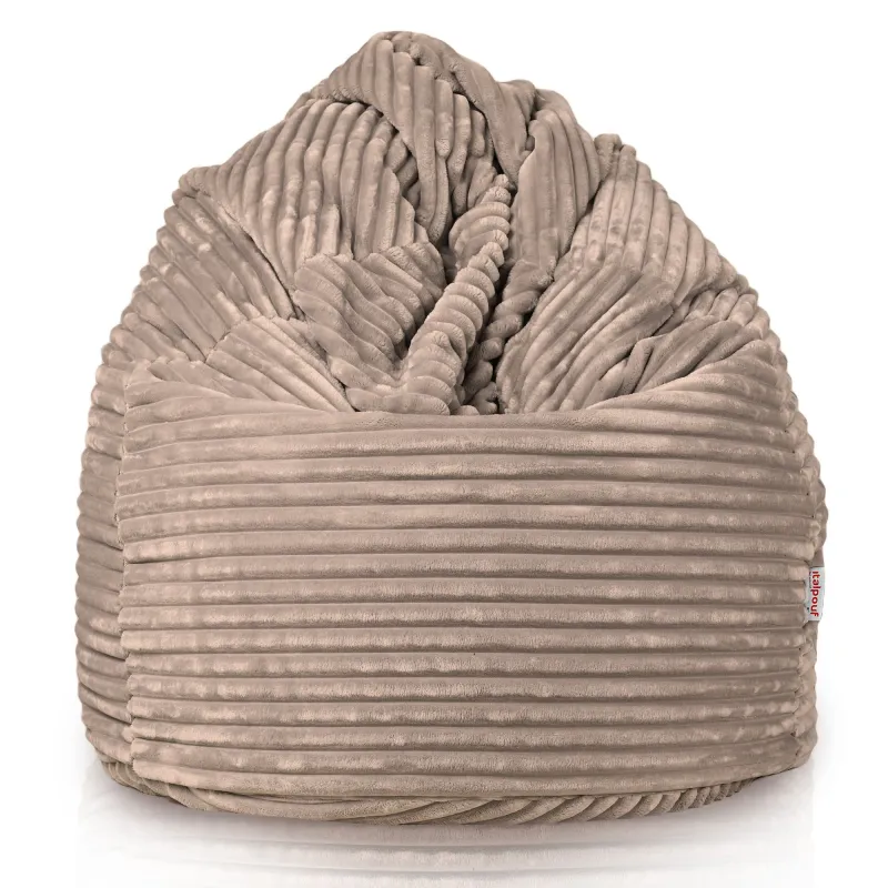 Bej fotoliu puf para XXL stripe