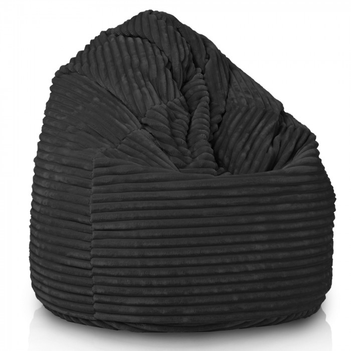 Negru fotoliu puf para xxl stripe