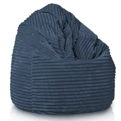 Fotoliu Puf XXL pentru adulți Gigant - Catifea Raiată Stripe