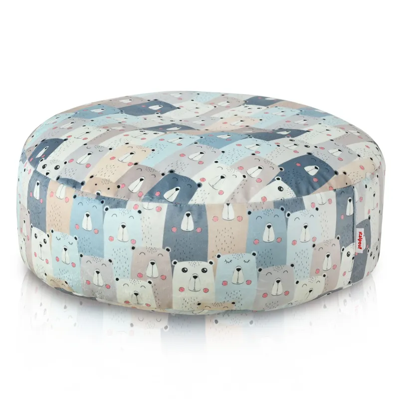 Puf Taburet Suport Picioare Rotund - Material Imprimeu Premium – vedere 4