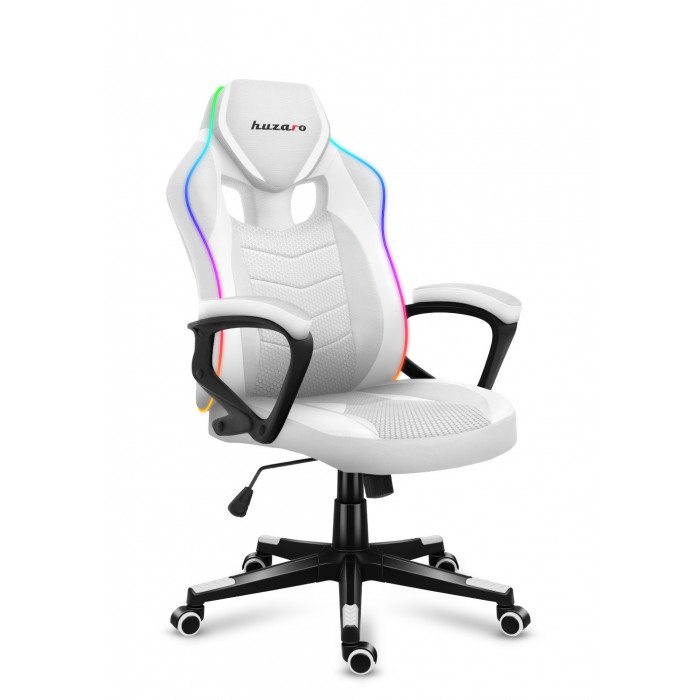 Scaun de gaming Huzaro Force 2.5 RGB White Mesh