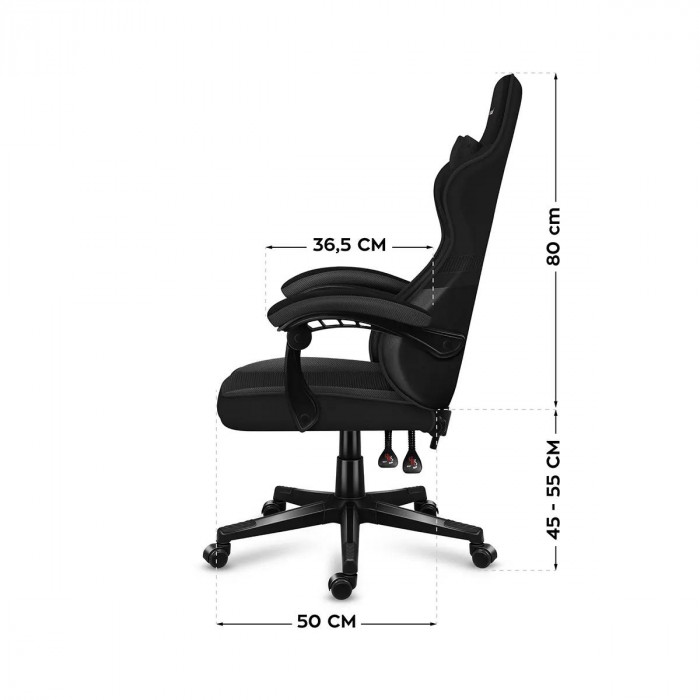 Dimensiunile scaunului din carbon Huzaro Force 4.4