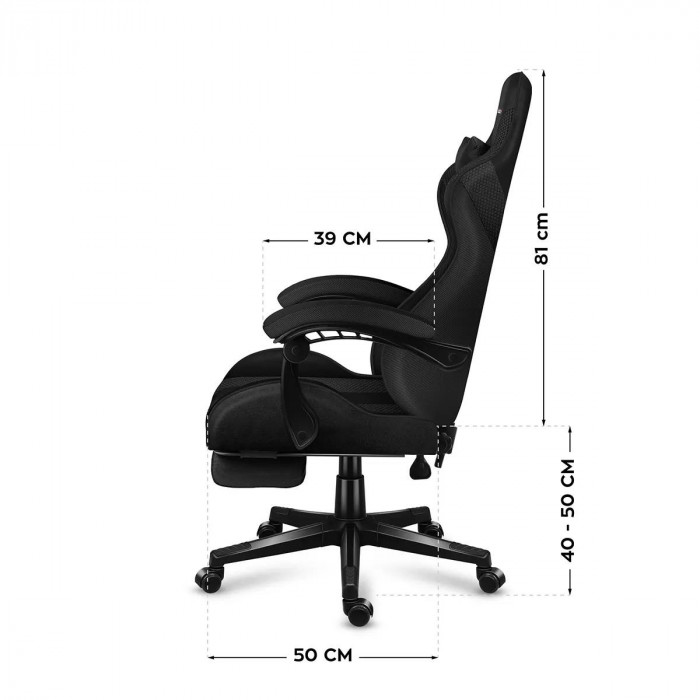 Dimensiunile scaunului Huzaro Force 4.7 Carbon Mesh