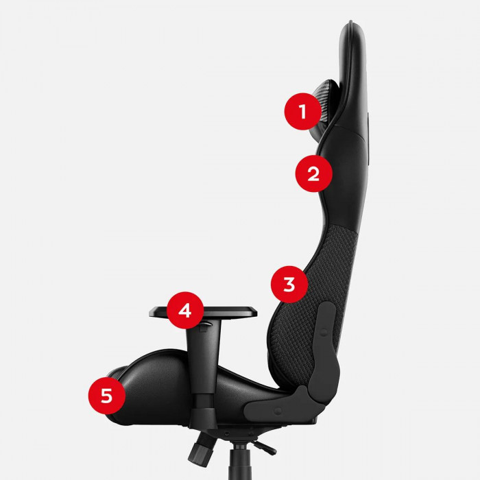 Scaunul ergonomic pentru jocuri Force 6.2