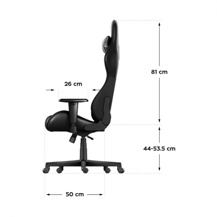 Dimensiunile scaunului Huzaro Force 6.2 carbon