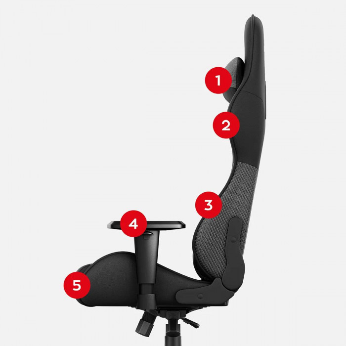 Scaunul ergonomic pentru jocuri Force 6.2