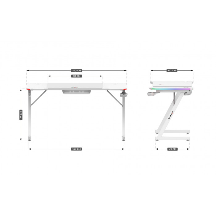 Dimensiunile biroului Hero 3.3 RGB LED