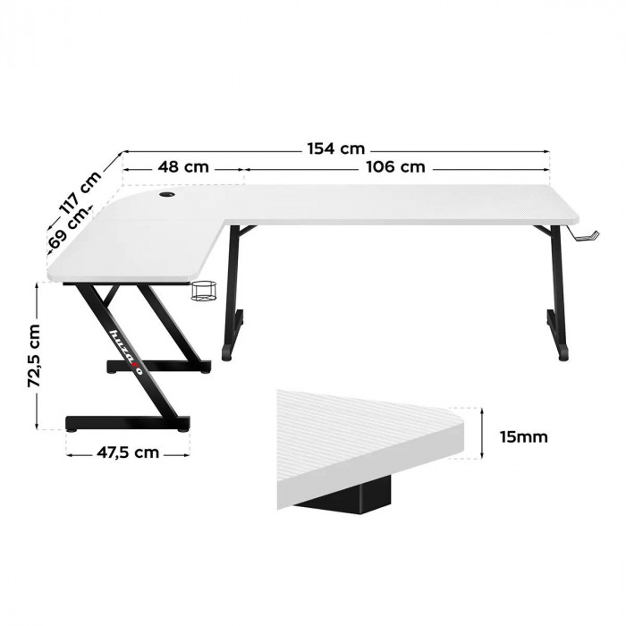 Dimensiuni Huzaro Hero 7.0 White