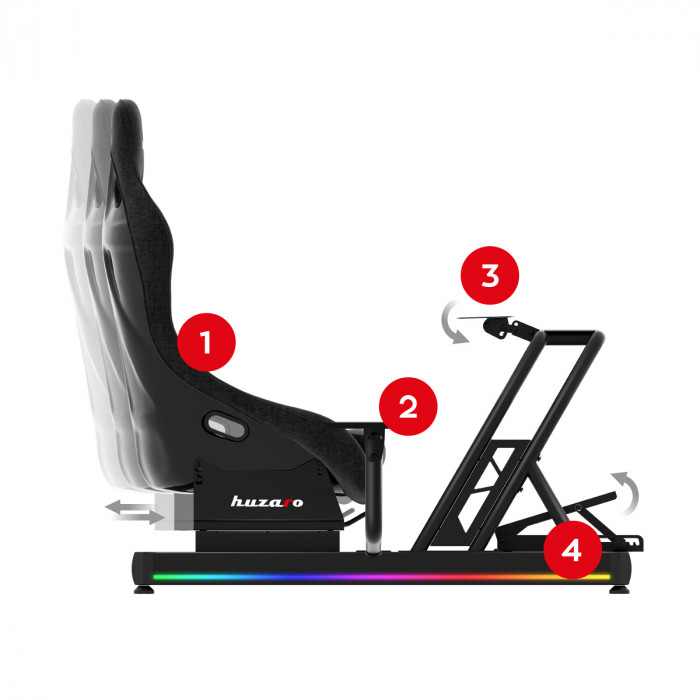 Cockpit de curse reglabil Speed 6.0