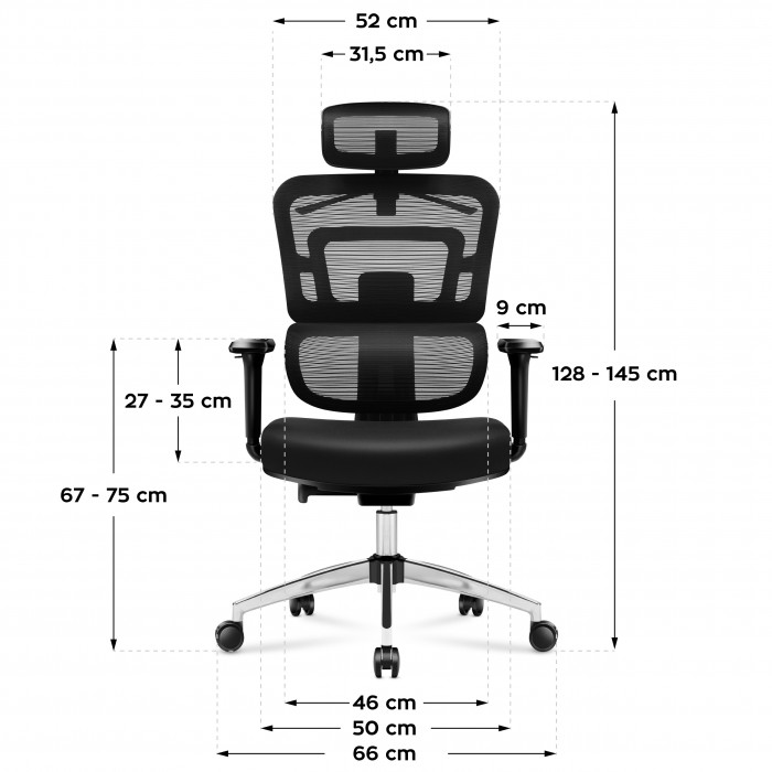 Dimensiunile scaunului de gaming Mark Adler Expert 4.9