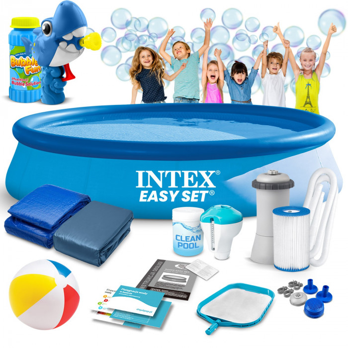 Piscina de expansiune pentru grădină 366 x 76 cm 15in1 INTEX 28132 + aparat cu bule GRATUIT!