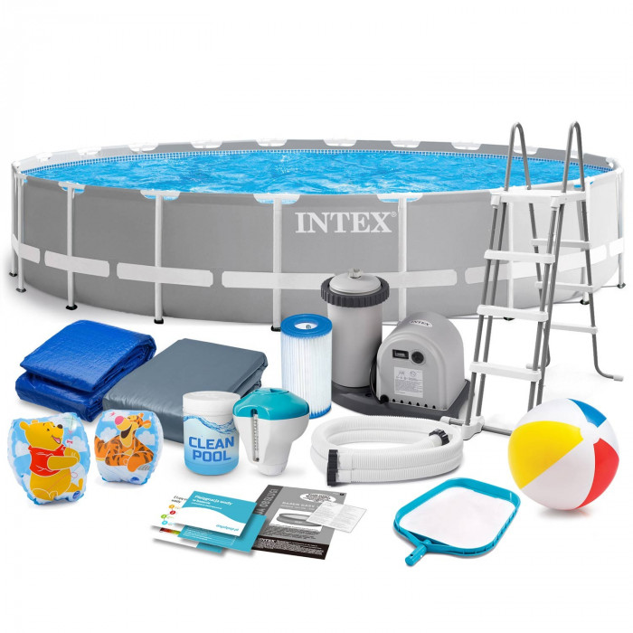 610 x 132 cm Piscina cu cadru de metal set 18in1 INTEX 26756.