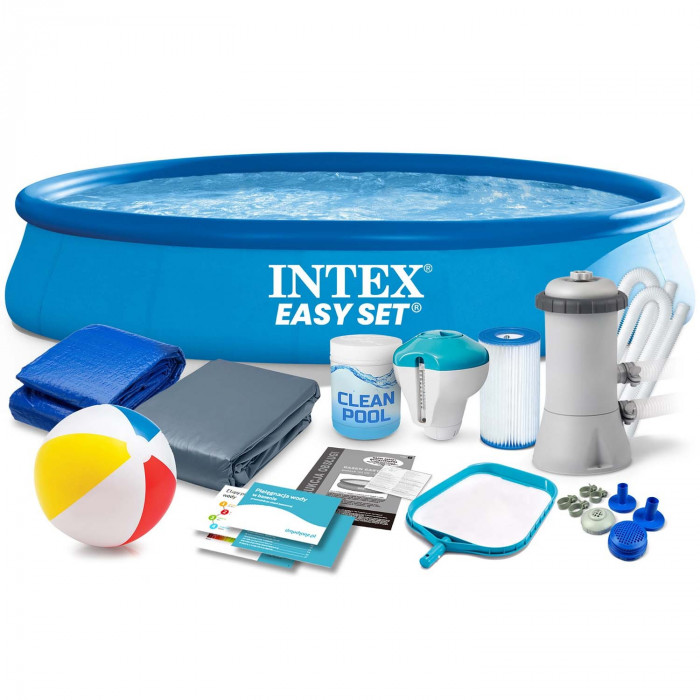 piscină de grădină extensibilă set 15in1 INTEX 28158, 457 x 84 cm 