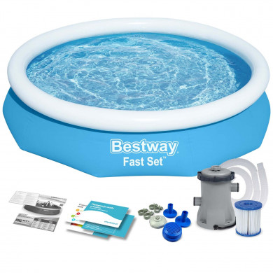Piscina rotunda gonflabila gradina de grădină 305 x 66 cm 9in1 Bestway 57458