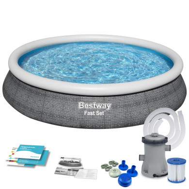 Piscina rotunda gonflabila gradina 457 x 84 cm 9in1 Bestway 57313N