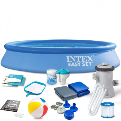 Piscină rotundă gonflabilă supraterană de grădină 305 x 61 cm 16in1 INTEX 28118