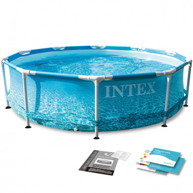 Piscina cadru metalic rotund Metal Frame gradina 305 x 76 cm, 5in1 INTEX 28206