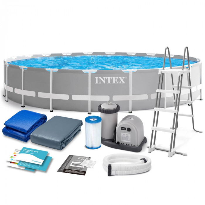 Piscina cu cadru de metal set 12 în 1 INTEX 26756 610 x 132 cm.