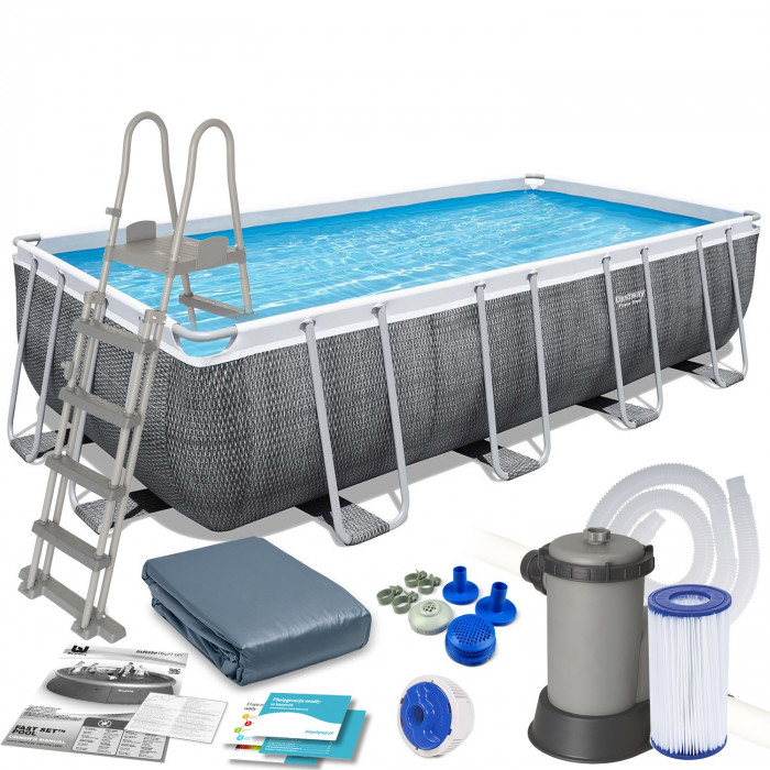 12in1 Bestway piscină de grădină cu cadru de metal 56998 549 x 274 x 122 cm.