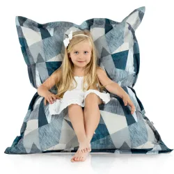 Perna fotoliu puf mare cu model abstract, perfectă pentru decor modern