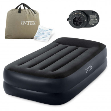 Saltea Velour 191x99x42cm cu pompă electrică încorporată INTEX 64122ND