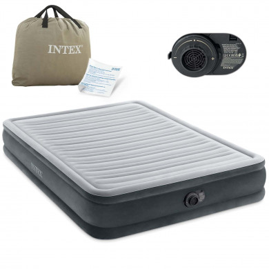 Saltea gonflabilă 203x152x33 cu pompă electrică încorporată INTEX 67770ND