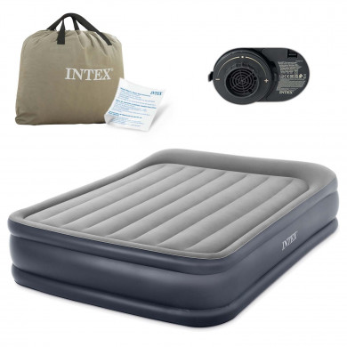 Saltea gonflabilă cu pompă electrică încorporată 203x152x42 cm INTEX 64136ND