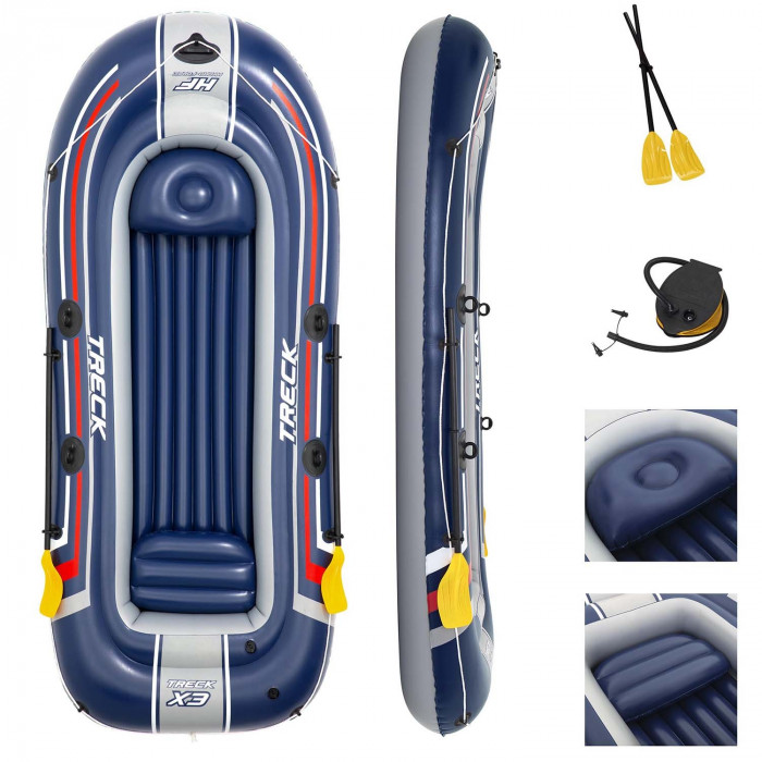 Ponton gonflabil cu vâsle și pompă 4os TRECK X3 Bestway 61110.